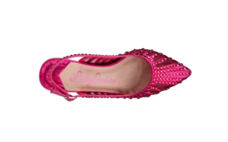 Rosita, Mesh Rhinestone Heel Slingback