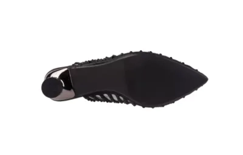 Rosita, Mesh Rhinestone Heel Slingback