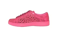 Paris, Low Top Laser Cut Sneaker With Rhinestones