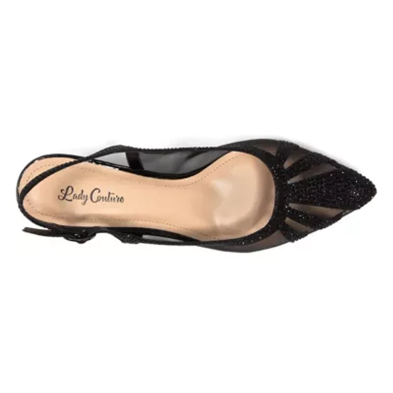 Macy, Rhinestone Trimmed Slingback Pump