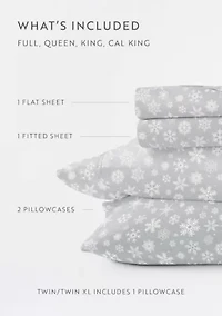 Ultra Soft Snowflake Patterned Christmas Sheet Set