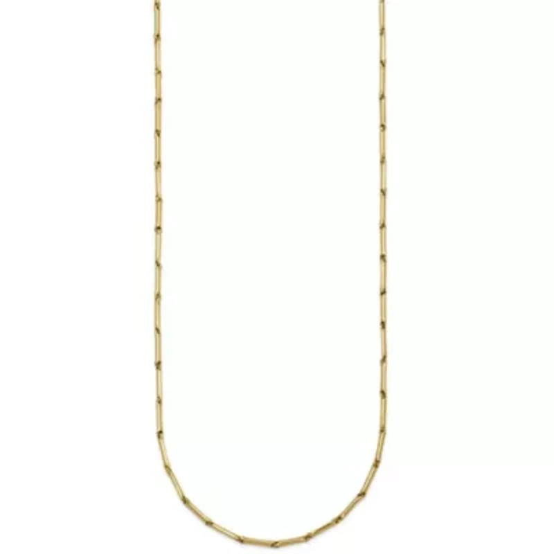 14K Yellow Gold Polished Bar Link 23.5-inch Necklace