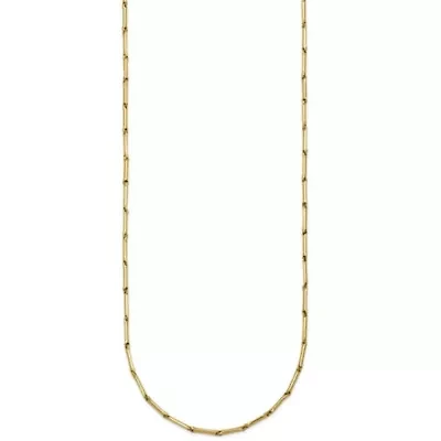 14K Yellow Gold Polished Bar Link 23.5-inch Necklace