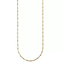 14K Yellow Gold Polished Bar Link 23.5-inch Necklace