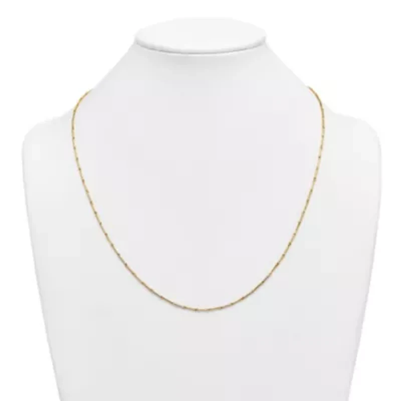 14K Yellow Gold Polished Bar Link 23.5-inch Necklace