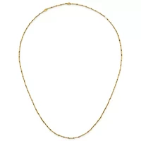 14K Yellow Gold Polished Bar Link 23.5-inch Necklace