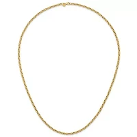 14K Yellow Gold Polished Oval Link 18-inch Necklace