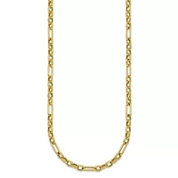 14K Yellow Gold Polished Mixed Link 18-inch Necklace