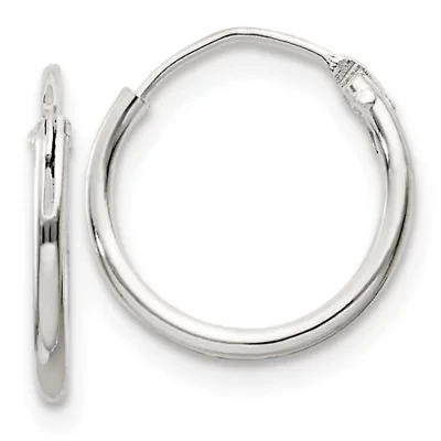 Sterling Silver 1.3mm Endless Hoop Earrings
