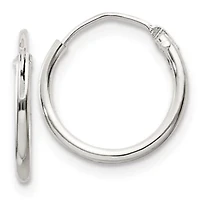 Sterling Silver 1.3mm Endless Hoop Earrings