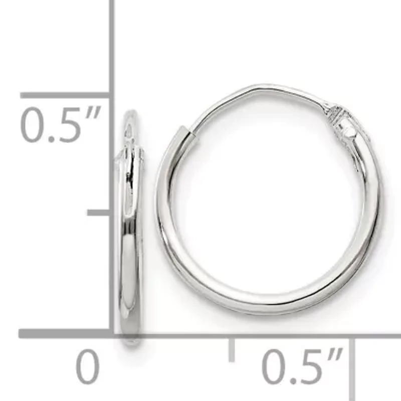 Sterling Silver 1.3mm Endless Hoop Earrings