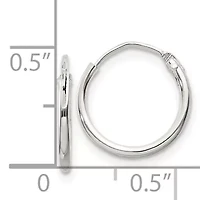 Sterling Silver 1.3mm Endless Hoop Earrings