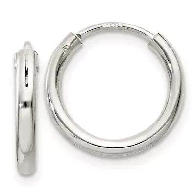 Sterling Silver Flash Gold-plated 2mm Endless Hoop Earrings
