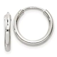 Sterling Silver Flash Gold-plated 2mm Endless Hoop Earrings