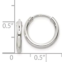 Sterling Silver Flash Gold-plated 2mm Endless Hoop Earrings