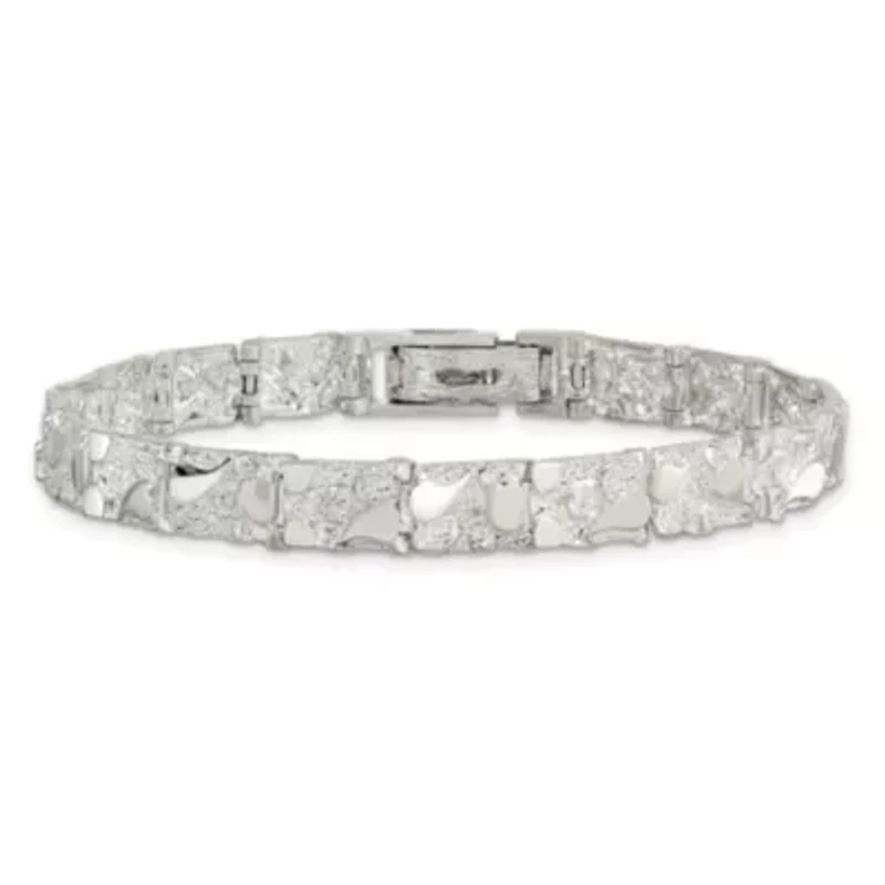 Sterling Silver 7mm Nugget Bracelet