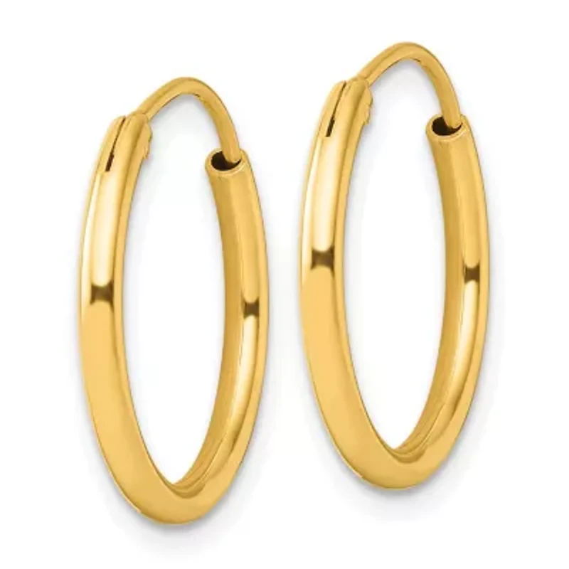 Sterling Silver 2mm Endless Hoop Earrings
