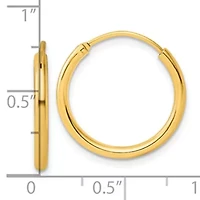 Sterling Silver 2mm Endless Hoop Earrings
