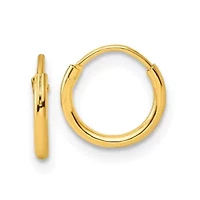 Sterling Silver 1.3mm Endless Hoop Earrings