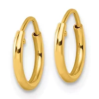 Sterling Silver 1.3mm Endless Hoop Earrings