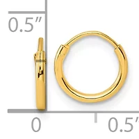 Sterling Silver 1.3mm Endless Hoop Earrings