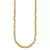 14K Yellow Gold Polished Knife-edge Oval Link 18-inch Necklace