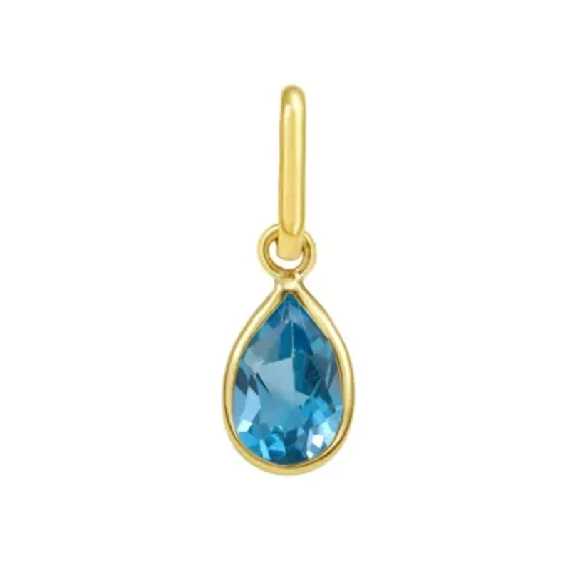 14K Teardrop Citrine Pendant