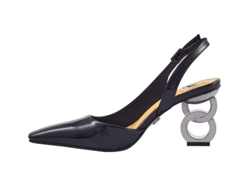 Rain, Metallic Heel Slingback