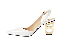 Rain, Metallic Heel Slingback