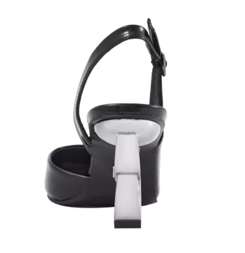 Rain, Metallic Heel Slingback