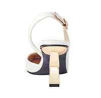 Rain, Metallic Heel Slingback