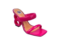 Raddle, Metallic Heel Pleaded Two Band Slide