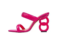 Raddle, Metallic Heel Pleaded Two Band Slide