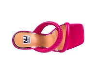 Raddle, Metallic Heel Pleaded Two Band Slide