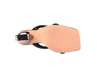 Raddle, Metallic Heel Pleaded Two Band Slide