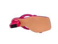 Raddle, Metallic Heel Pleaded Two Band Slide