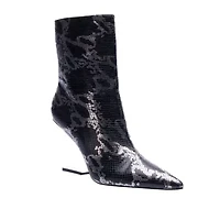 Princess, Metallic Printed Short Bootie W/ A Cool Metal Heel