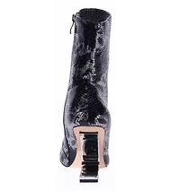 Princess, Metallic Printed Short Bootie W/ A Cool Metal Heel