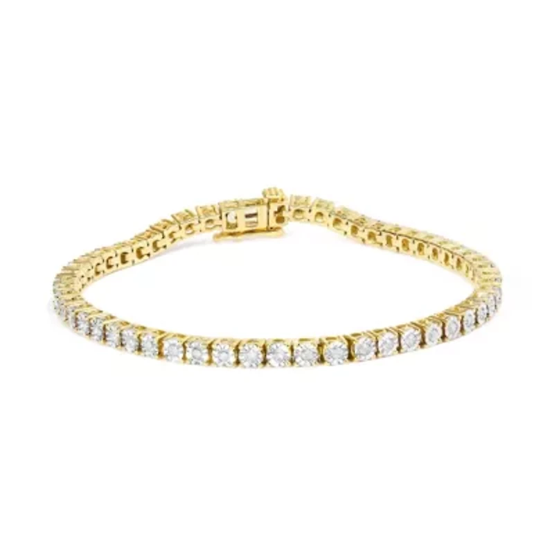 .925 Sterling Silver 1.0 Cttw Diamond Tennis Bracelet - 6" Inches