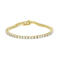 .925 Sterling Silver 1.0 Cttw Diamond Tennis Bracelet - 6" Inches
