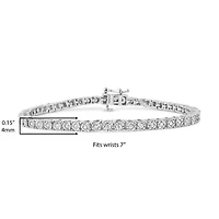925 Sterling Silver 1.0 Cttw Diamond Tennis Bracelet