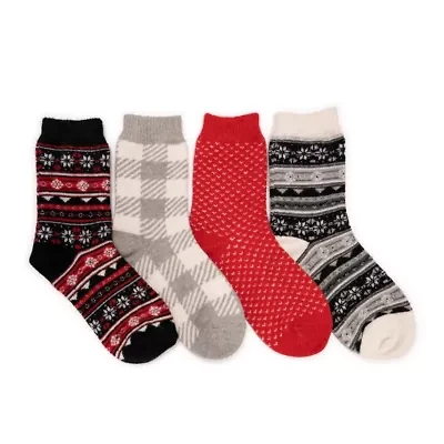 4 Pack Holiday Boot Socks