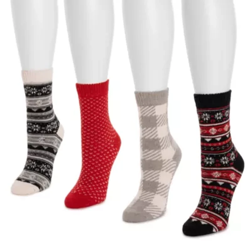 4 Pack Holiday Boot Socks
