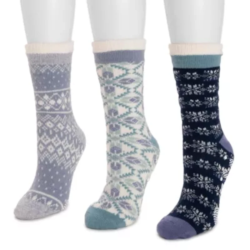 Tall Cozy Lined Lounge Sock 3 Pack