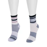 Studio Socks - Quarter Crew Nylon Compression 2 Pack