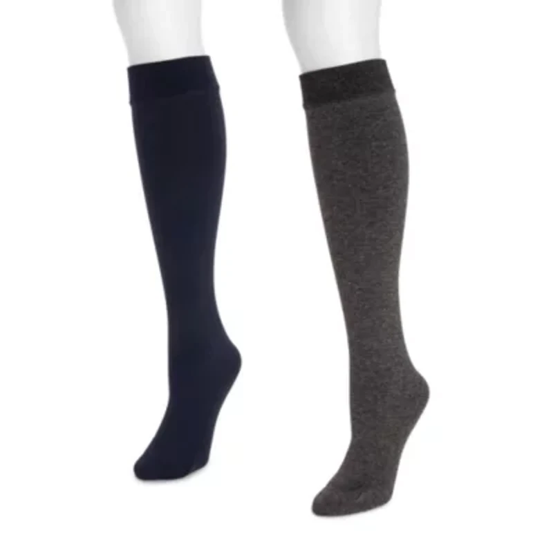 2 Pack Fleece Lined Knee High Socks