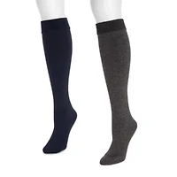2 Pack Fleece Lined Knee High Socks