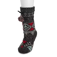 Chunky Fairisle/Cable Mix Cabin Socks