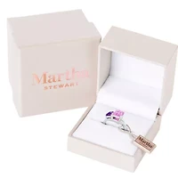 Lab Created Martha Stewart 3 1/4 Carat Amethyst and Pink Sapphire Two Stone Ring Sterling Silver