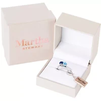 Lab Created Martha Stewart 2 Carat Sapphire and Blue Topaz Two Stone Ring Sterling Silver